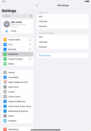 Press APN and key in wap.vodafone.co.uk.