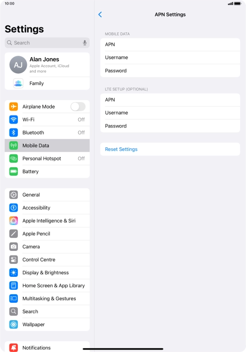 Press APN and key in wap.vodafone.co.uk.