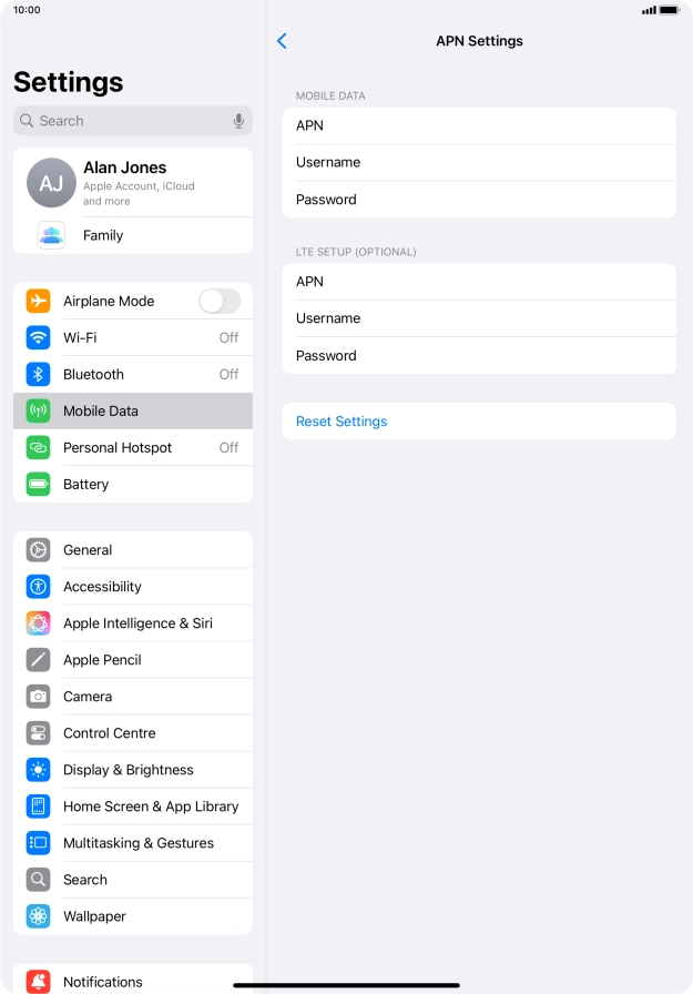 Press APN and key in wap.vodafone.co.uk.