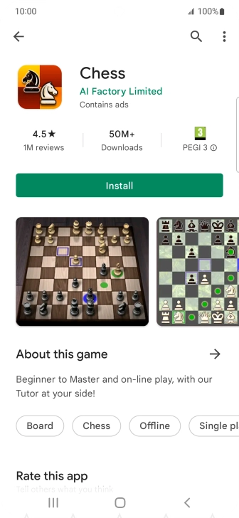 Press Install and follow the instructions on the screen to install the app. Press Install and follow the instructions on the screen to install the app.