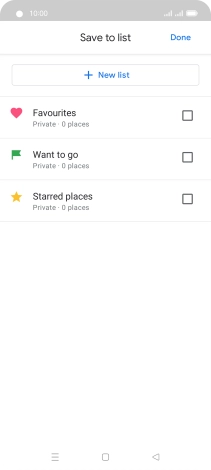 Press the required setting.