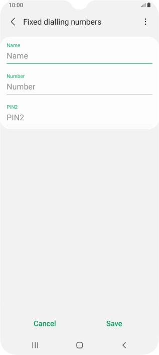 Press Name and key in the required name.