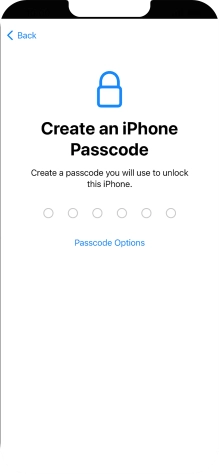 Press Passcode Options.