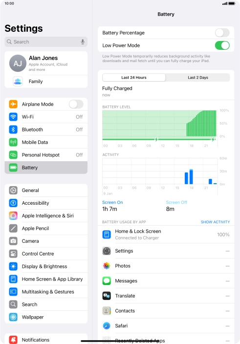 Slide your finger upwards starting from the bottom of the screen to return to the home screen.