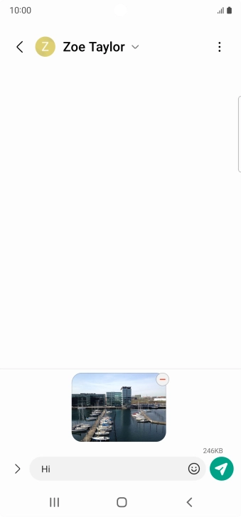 Press the send icon.