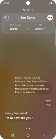 Say the required word or phrase and wait for the translation.