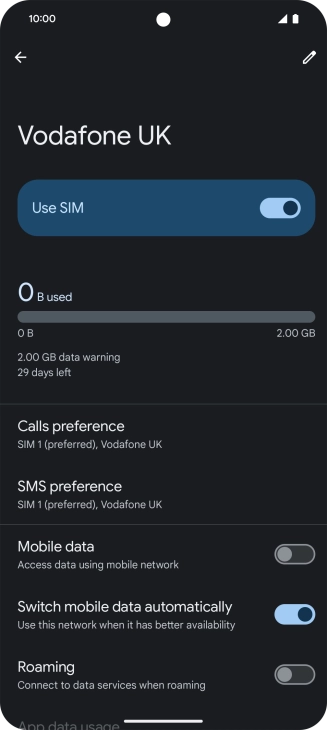 Press the indicator to turn use of the price plan on or off.