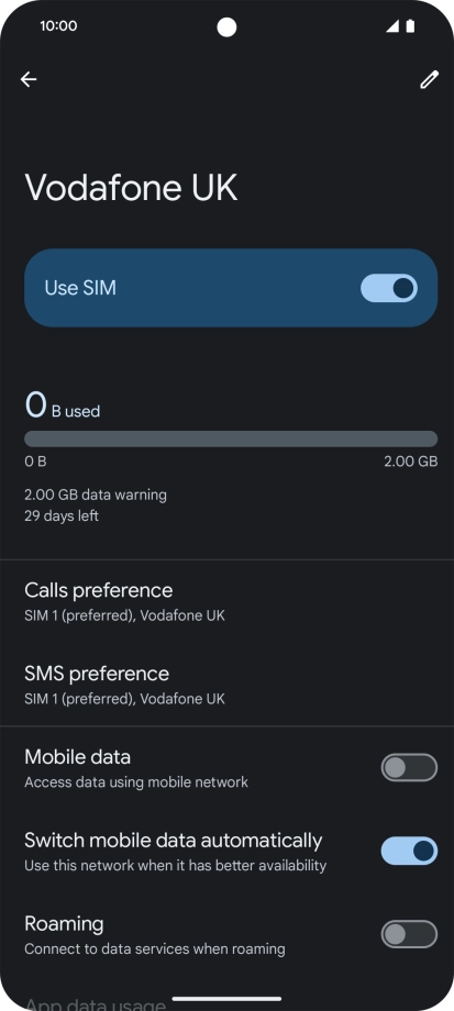Press the indicator to turn use of the price plan on or off.