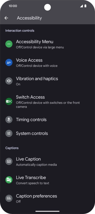 Press the required category below 