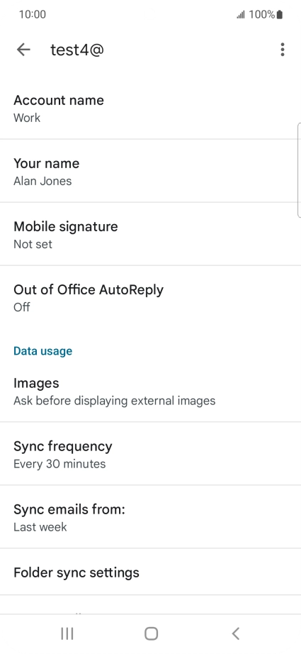 Press Account name and key in the required name. Press Account name and key in the required name.