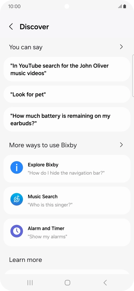 Press You can say for more examples.