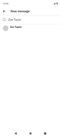 Key in the first letters of the recipient's name and press the required contact.