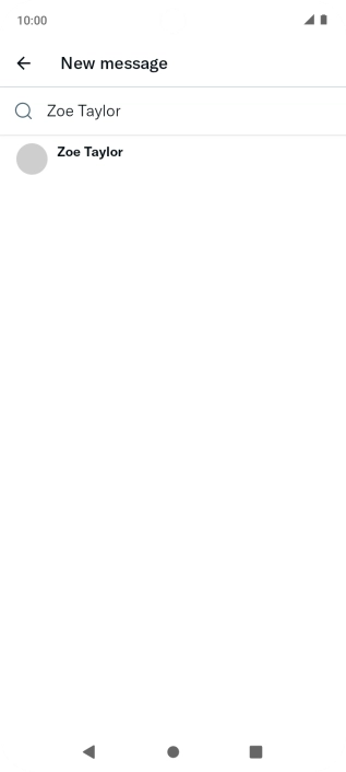 Key in the first letters of the recipient's name and press the required contact.