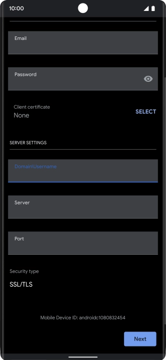 Press the field below 
