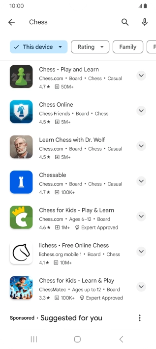 Press the required app.