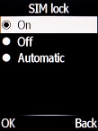 Select Off to turn off the function. Select Off to turn off the function.