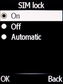 Select Off to turn off the function. Select Off to turn off the function.