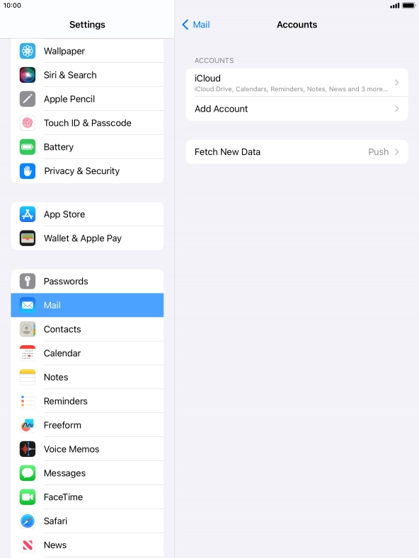 Press Add Account. Press Add Account.