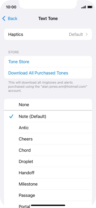 Press the required message tones to hear them.