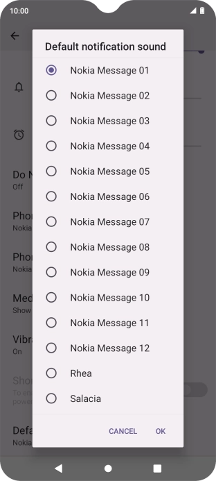 Press the required message tones to hear them.