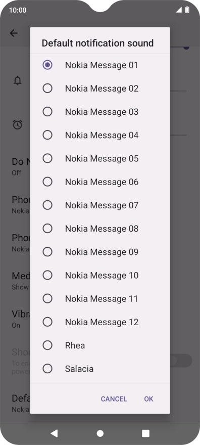 Press the required message tones to hear them.