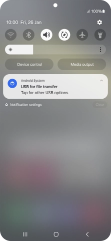 Press Tap for other USB options..