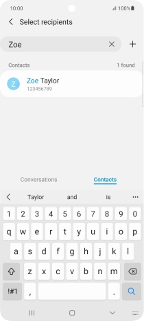 Press the required contact.