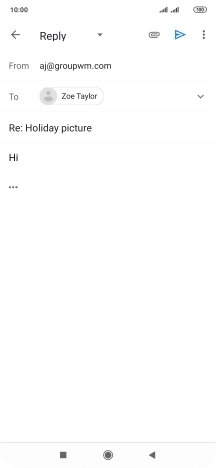Write the required text and press the send icon.
