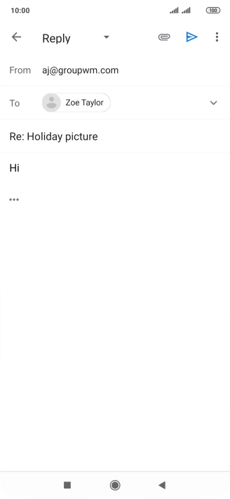 Write the required text and press the send icon.