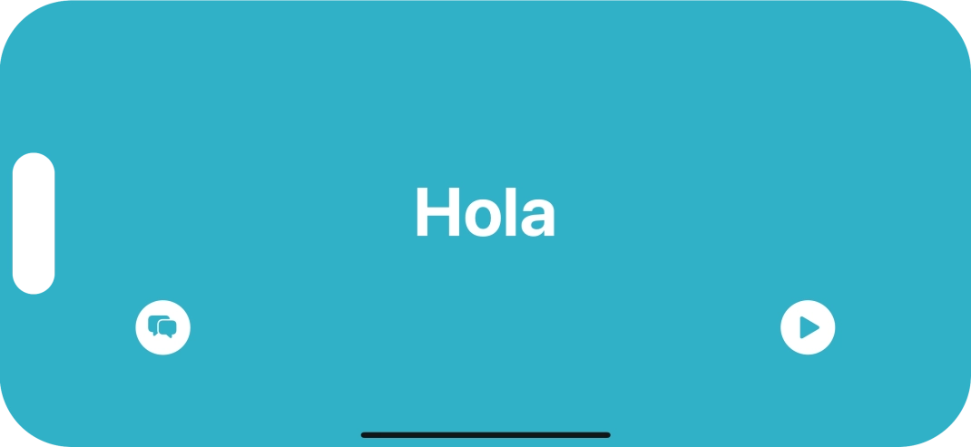 Press the split view icon to go back to display of both languages.
