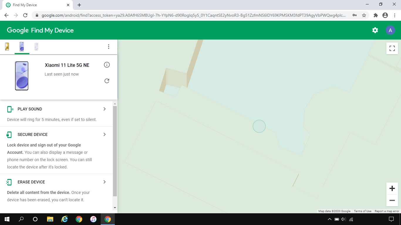 Click the required device.