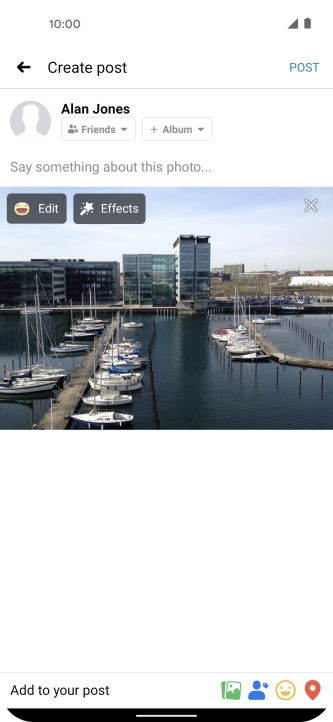 Press the text input field.