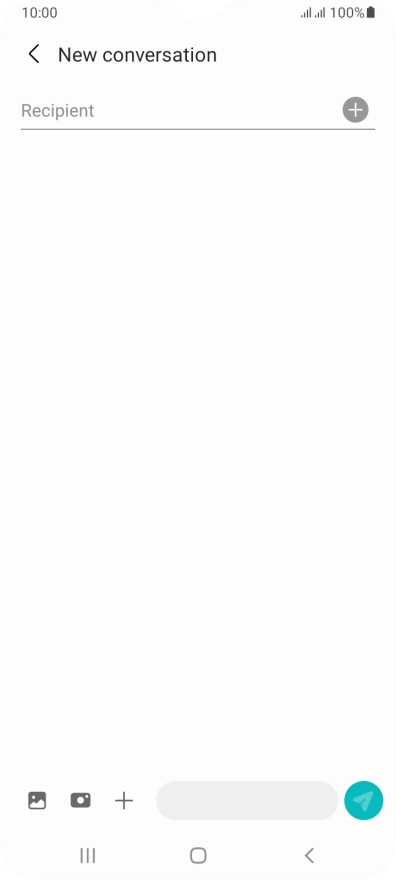 Press the search field and key in the first letters of the recipient's name.
