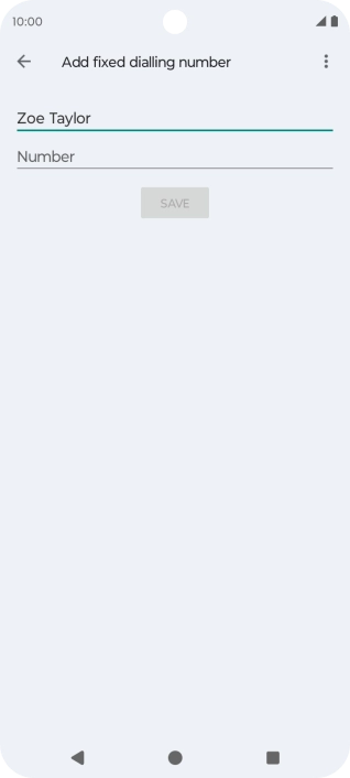 Press Number and key in the required phone number.