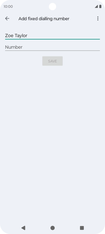 Press Number and key in the required phone number.