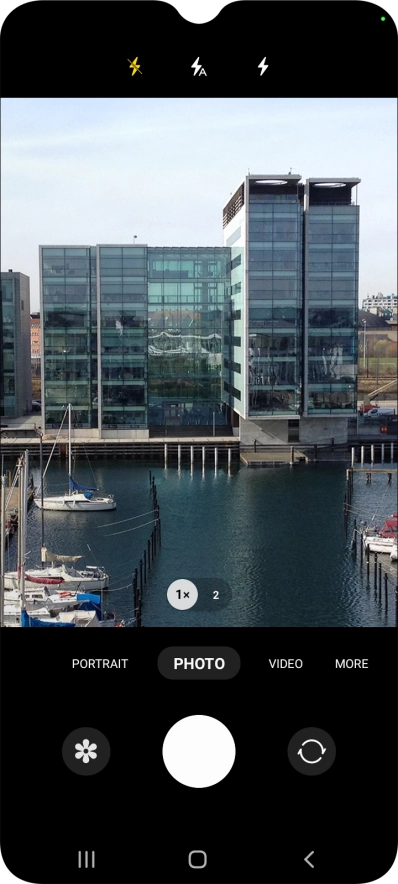 Press the required setting.