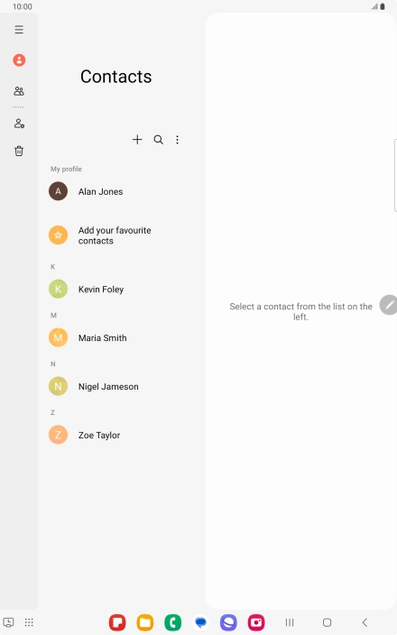 Slide your finger right starting from the left side of the screen.