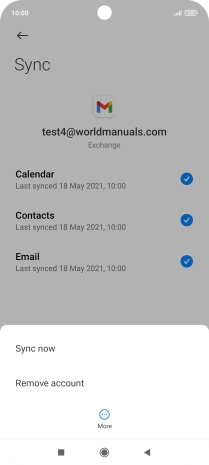 Press Remove account.