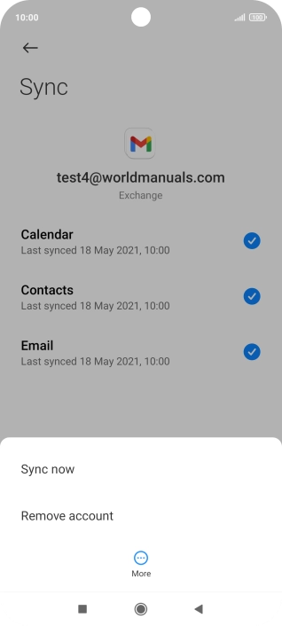 Press Remove account.