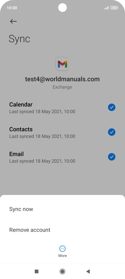 Press Remove account.