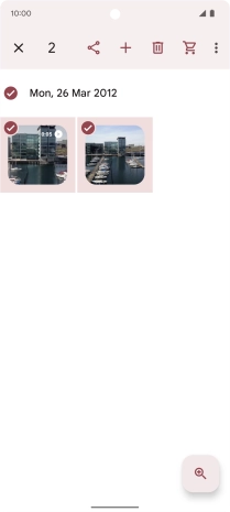 Press the share icon. Press the share icon.