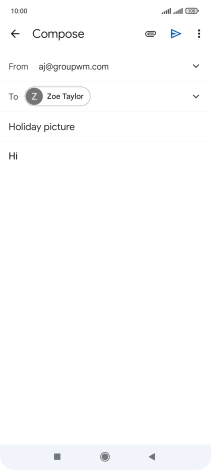 Write the required text and press the send icon.