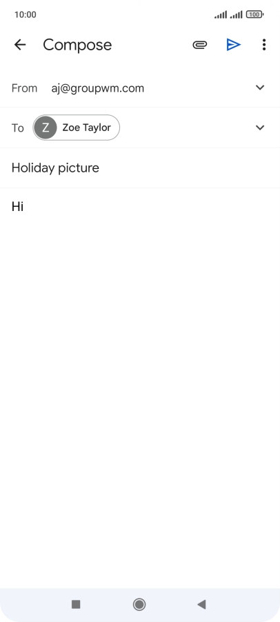 Write the required text and press the send icon.