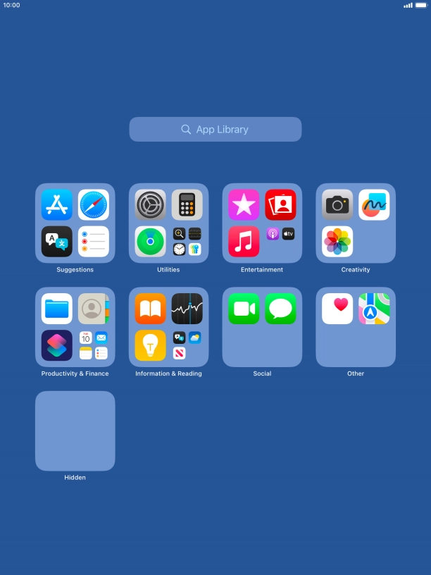 Press the required app.