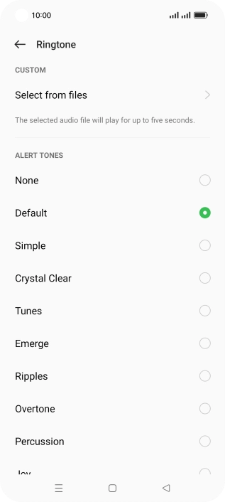 Press the required message tones to hear them.