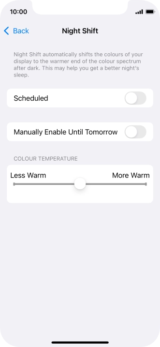 Press the indicator next to 