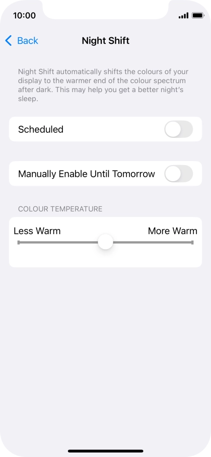 Press the indicator next to 