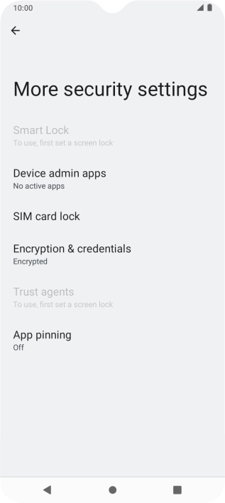 Press SIM card lock. Press SIM card lock.