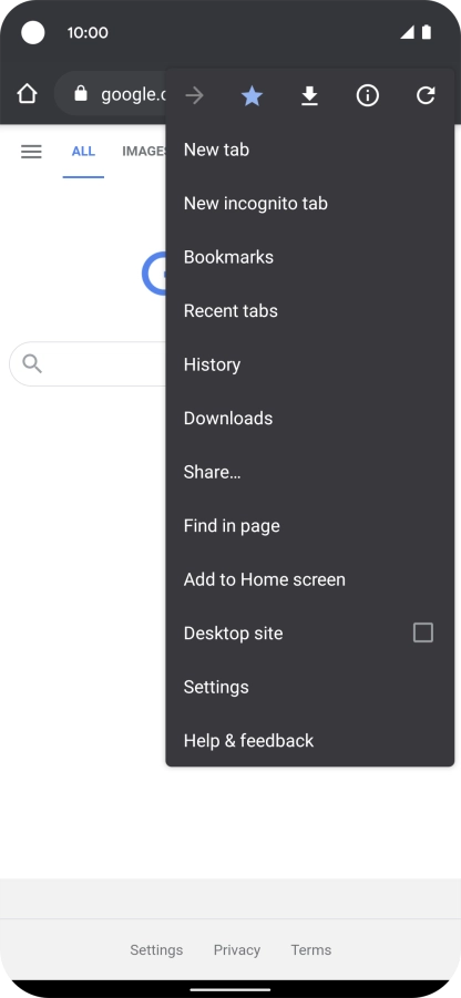 Press Settings. Press Settings.