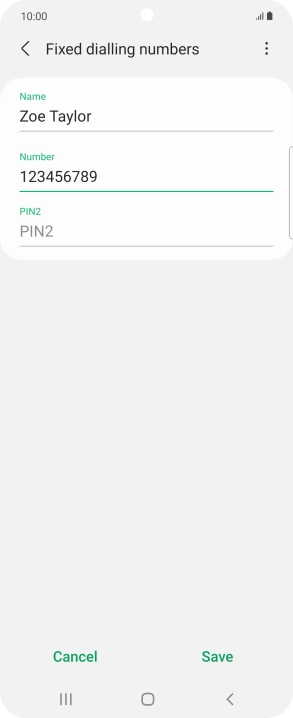 Press the field below 